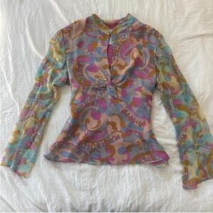Colorful Patterned Women's Top